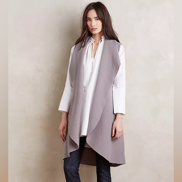 Anthropologie Sweaters - Anthropologie Moth Vest Museum District Long Line Modest Artsy Cardigan Cozy S